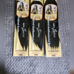 ( NEW) Spetra Braid Pre-Stretched Hair 20 Inches (1B) ( 3pks)